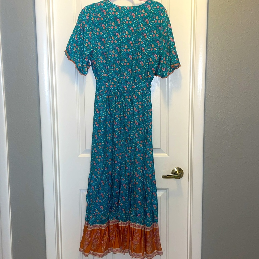 Pink Ripple Boho Maxi Dress - Picture 6 of 8